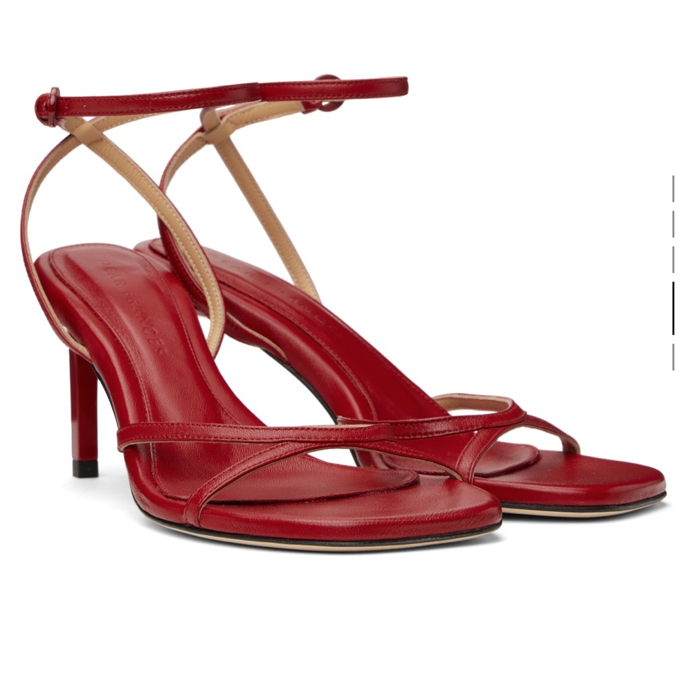 Dear Frances Red 100% Leather Heels